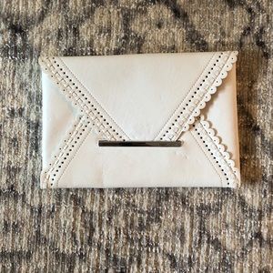 BCBG White Envelope Clutch